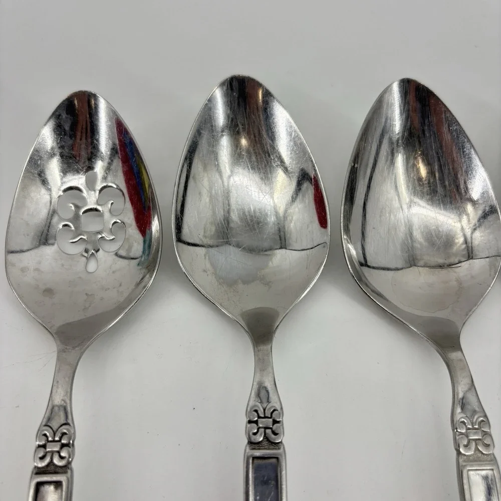 Lot‎ 6 Oneida Community Madrid (No Black) Hostess Serving Spoons Fork Ladle
